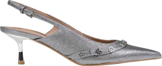 Guess Silver Polyester High Heel Pumps