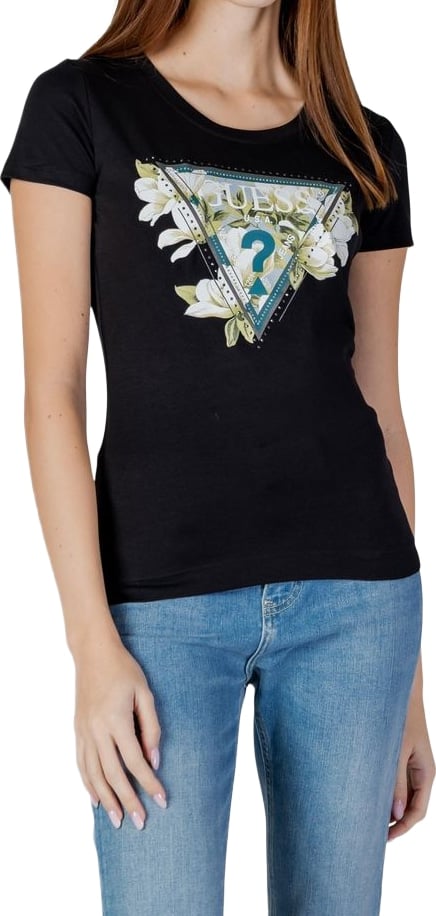 Guess Black Cotton T-Shirt