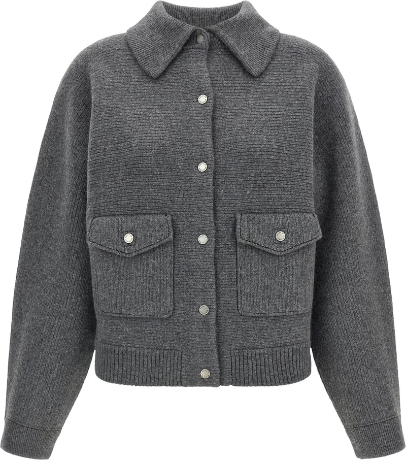 Guest in Residence Gray Wool Bomber
