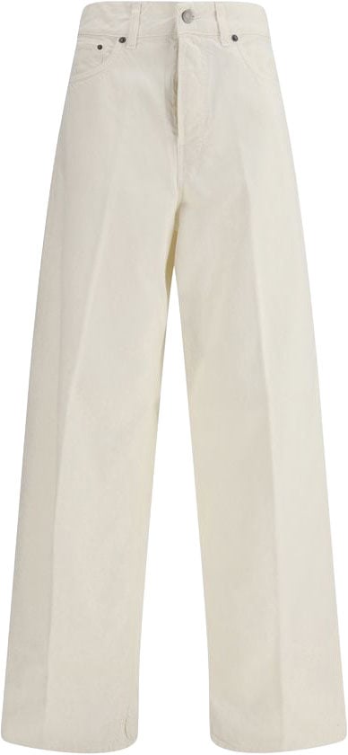 Haikure White Cotton Straight-Leg Jeans