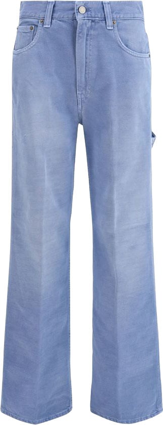 Haikure Blue Cotton Relaxed Fit Jeans