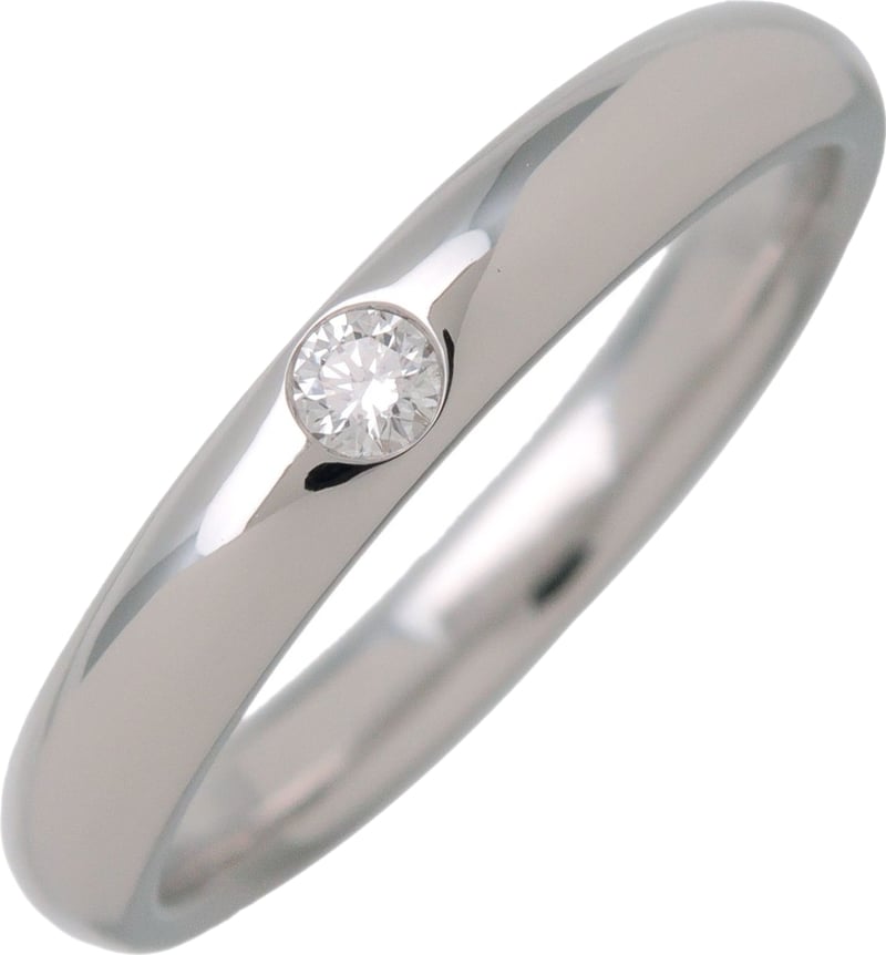 Harry Winston Single Diamond Band Platinum with Diamond