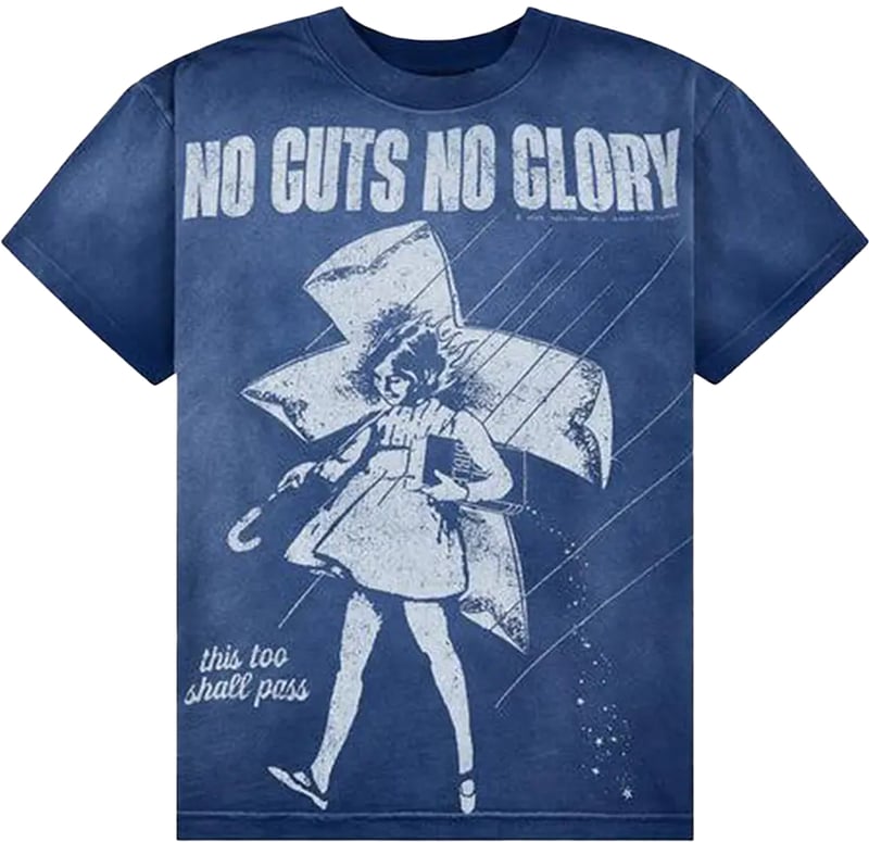 Hellstar Carry Your Cross T-shirt 'Blauw'