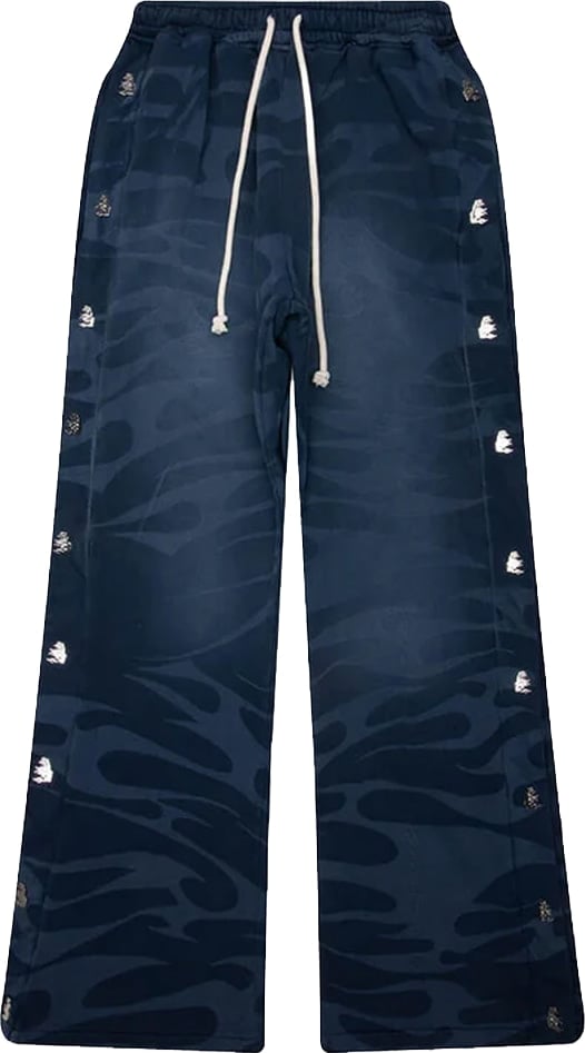 Hellstar SNAP Sweatpants W/ Flame 'Blue'