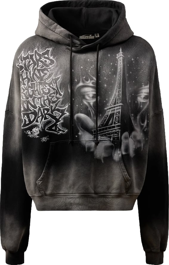 Hellstar I Heart Paris Hoodie 'Black'