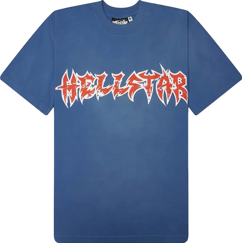 Hellstar Metal Logo Tee 'Blue'