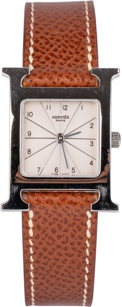 Hermès Silver Tone Heure H HH.1.210 Women Watch