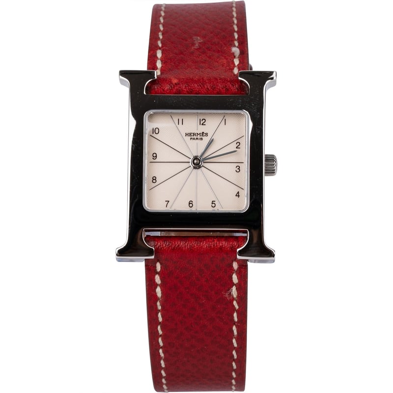Hermès Silver Tone Heure H Women Watch HH1.210
