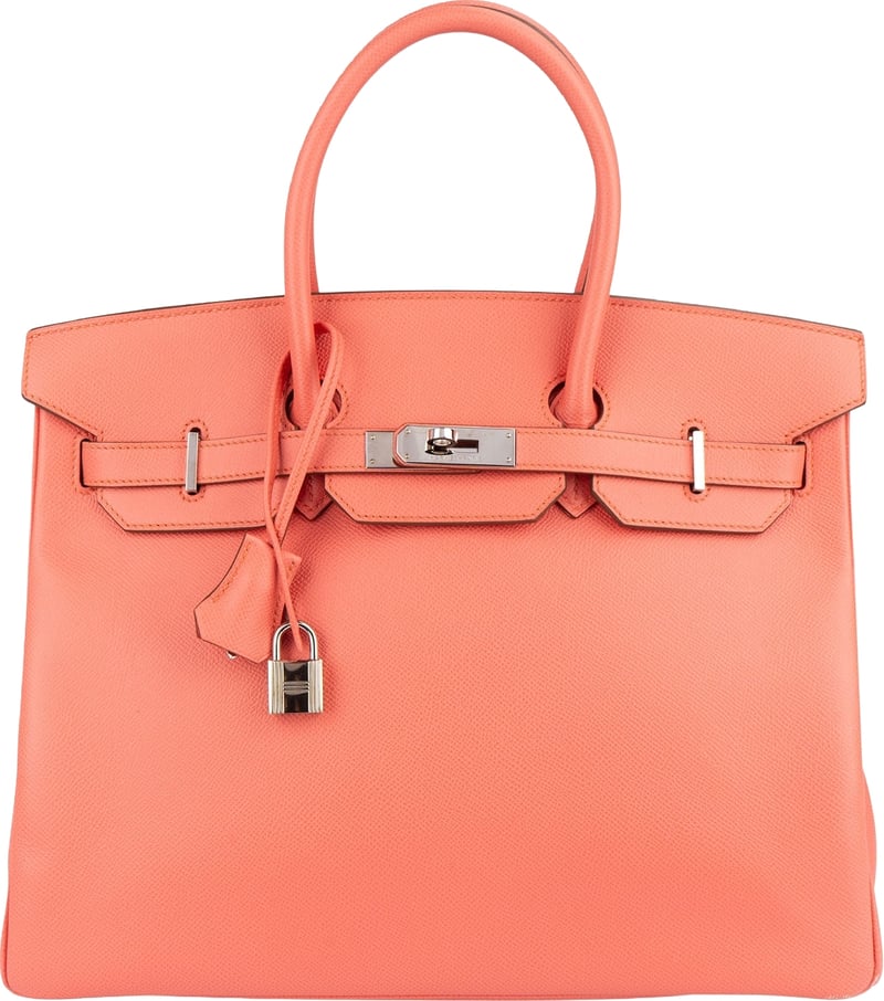Hermès Flamingo Epsom Leather Birkin 35 Handbag
