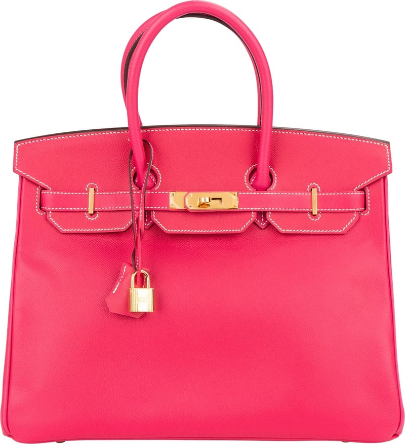 Hermès Rose Tyrien Epsom Leather Birkin 35 Handbag