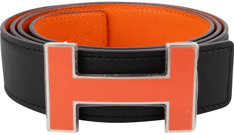 Hermès Reversible Leather H Belt (100)