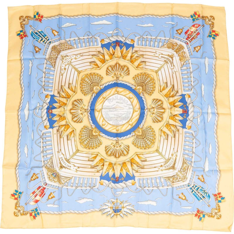 Hermès Railing Silk Carre 90 Scarf Tuch