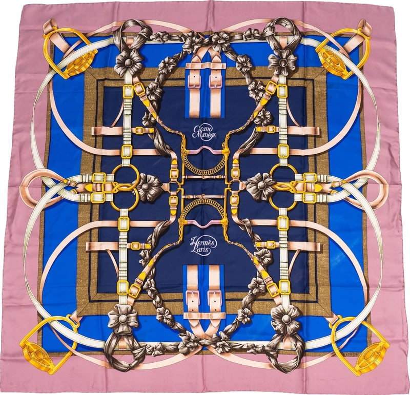Hermès Grand Manège Silk Carre 90 Scarf Tuch