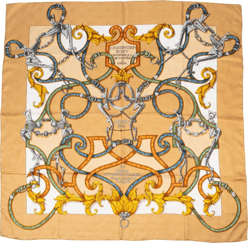 Hermès L'Instruction du Roy Silk 90 Scarf Tuch