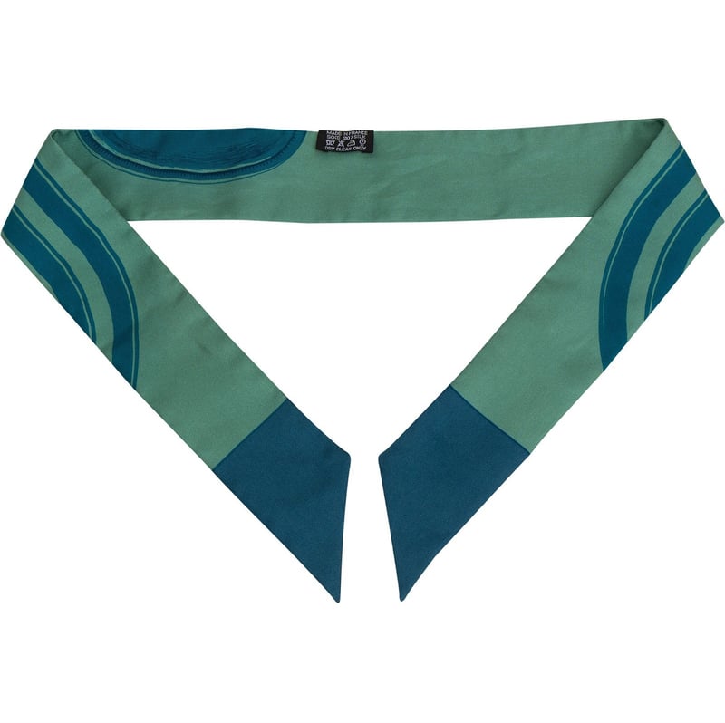 Hermès Green Twilly Tuch Scarf