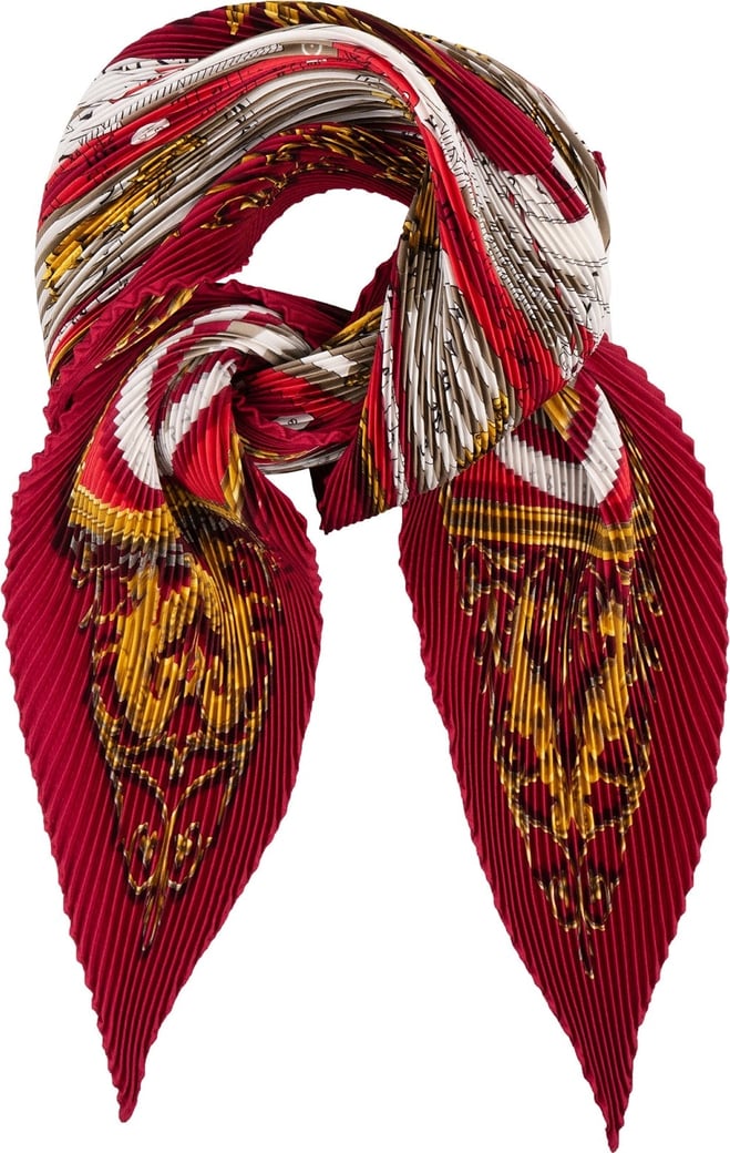 Hermès Dies et Hore Astrologie Plisse Silk Tuch Scarf