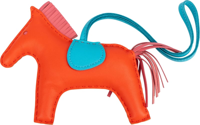 Hermès Tricolor Leather Rodeo MM Pendant