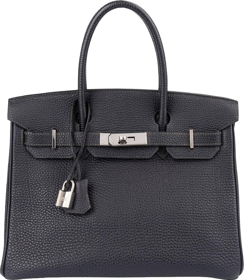 Hermès Dark Navy Bleu Togo Leather Palladium Birkin 30 Handbag