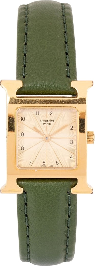 Hermès Gold Tone Heure H HH1.201 Woman Watch