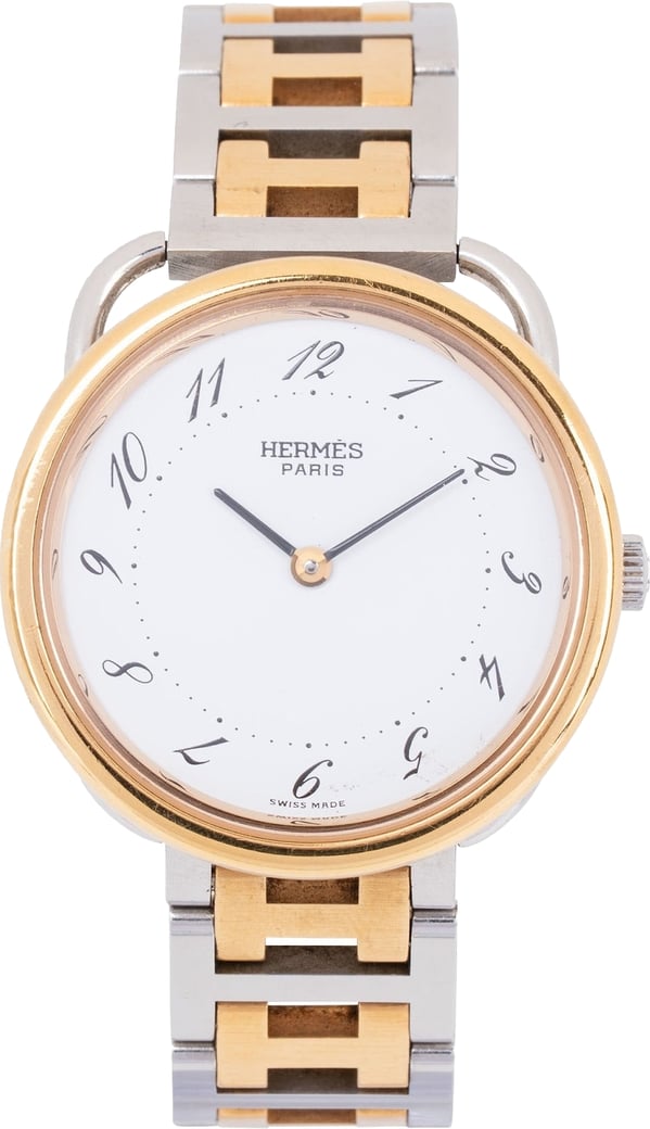 Hermès Two-Tone Sellier Arceau Woman Watch