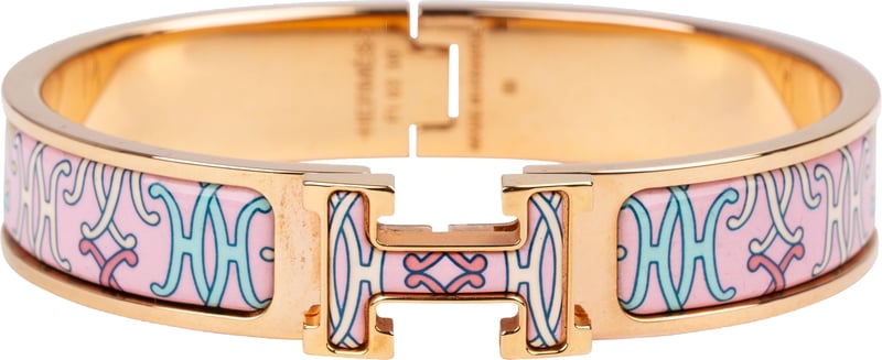 Hermès Grand Apparat Etriers Enamel PGHW Clic H Bracelet