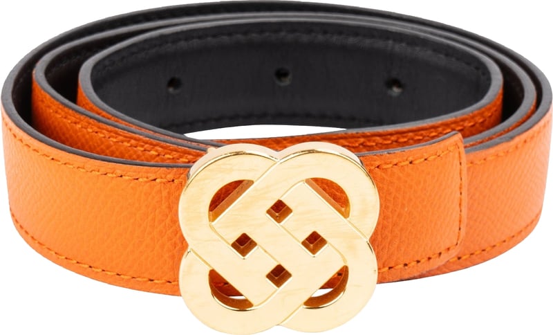 Hermès Bicolor Epsom Leather Reversible Iris H Belt (70)
