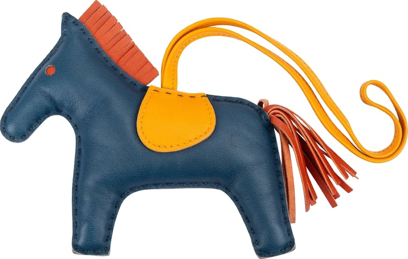 Hermès Tricolor Leather Rodeo MM Pendant