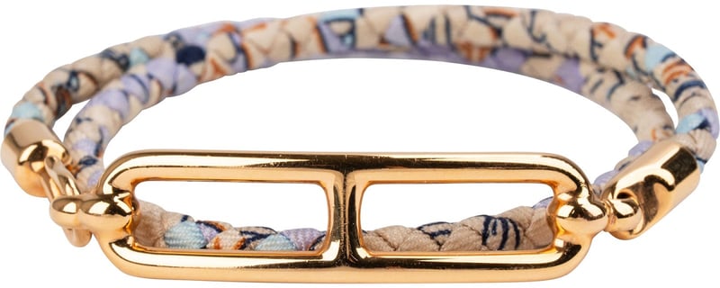 Hermès Tressè Multicolor Cotton Roulis Double Tour Bracelet