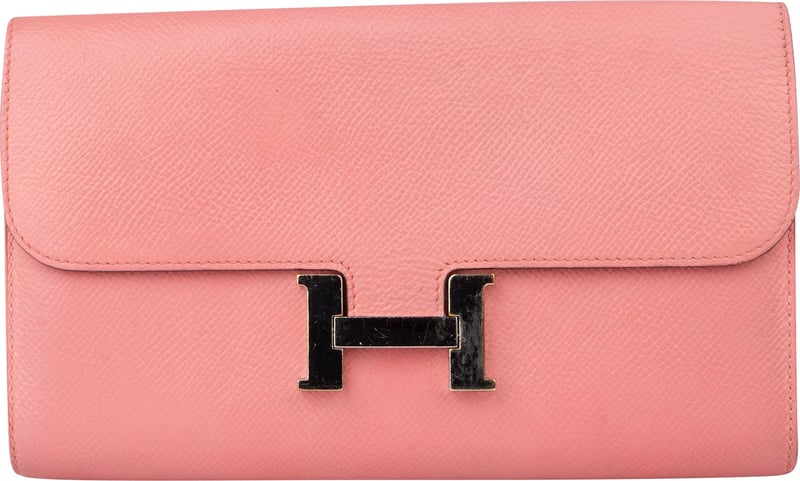 Hermès Pink Epsom Leather Constance Wallet
