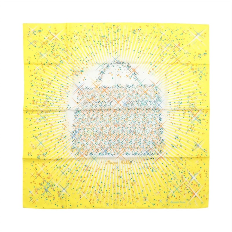 Hermès Carré 90 "Magic Kelly" Scarf Silk in Yellow