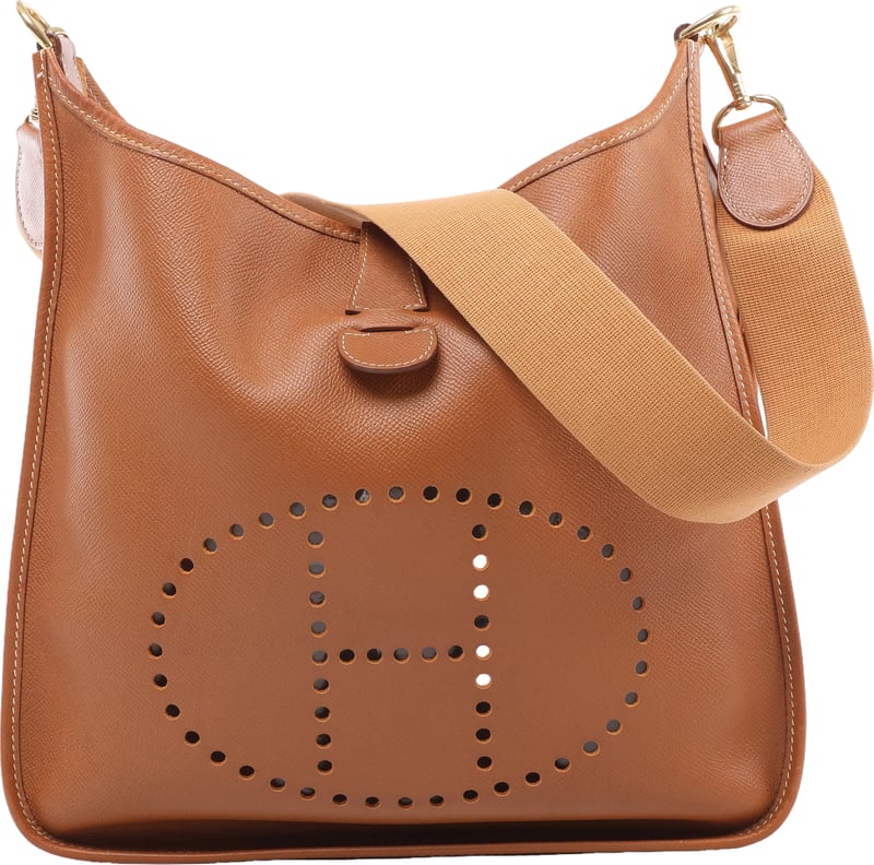 Hermès Evelyn I 33 GM Cushbell Leather Shoulder Bag in Brown ○Y:1995