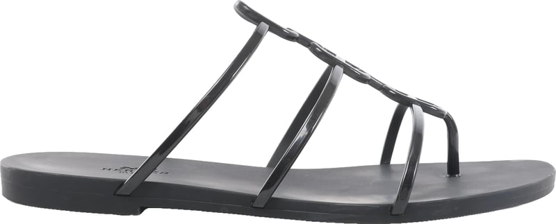 Hermès Mykonos Rubber Sandals 38 Ladies' Black