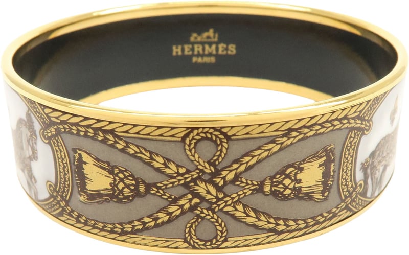 Hermes Bangle Printed Enamel Wide