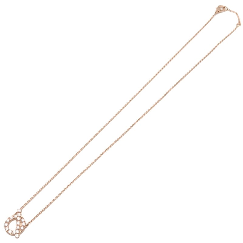 Hermes Finesse Pendant 18K Rose Gold and Diamonds