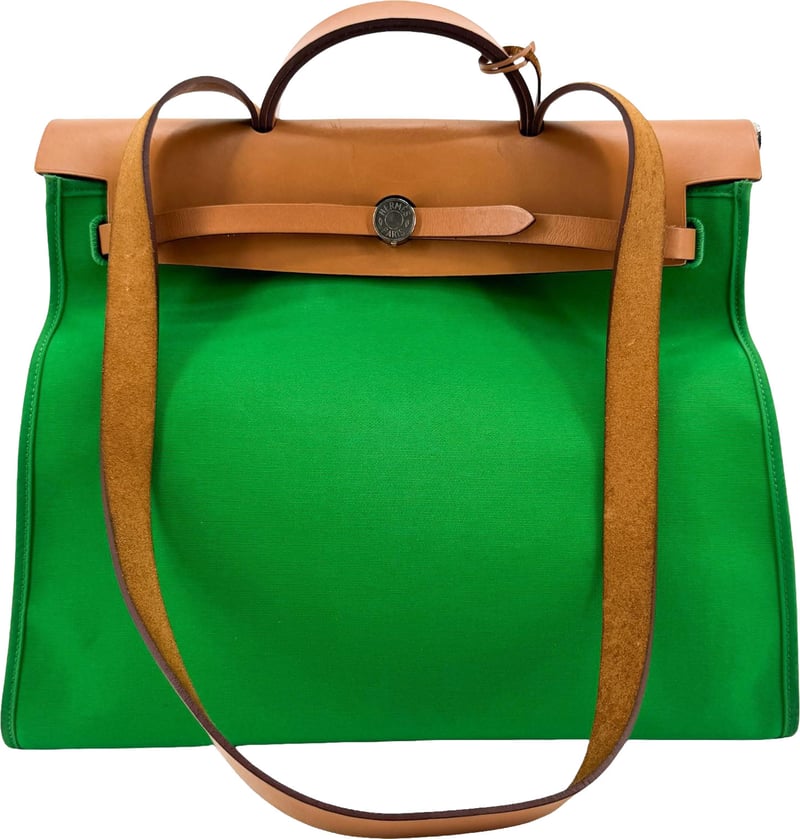 Hermes Herbag Toile and Leather PM