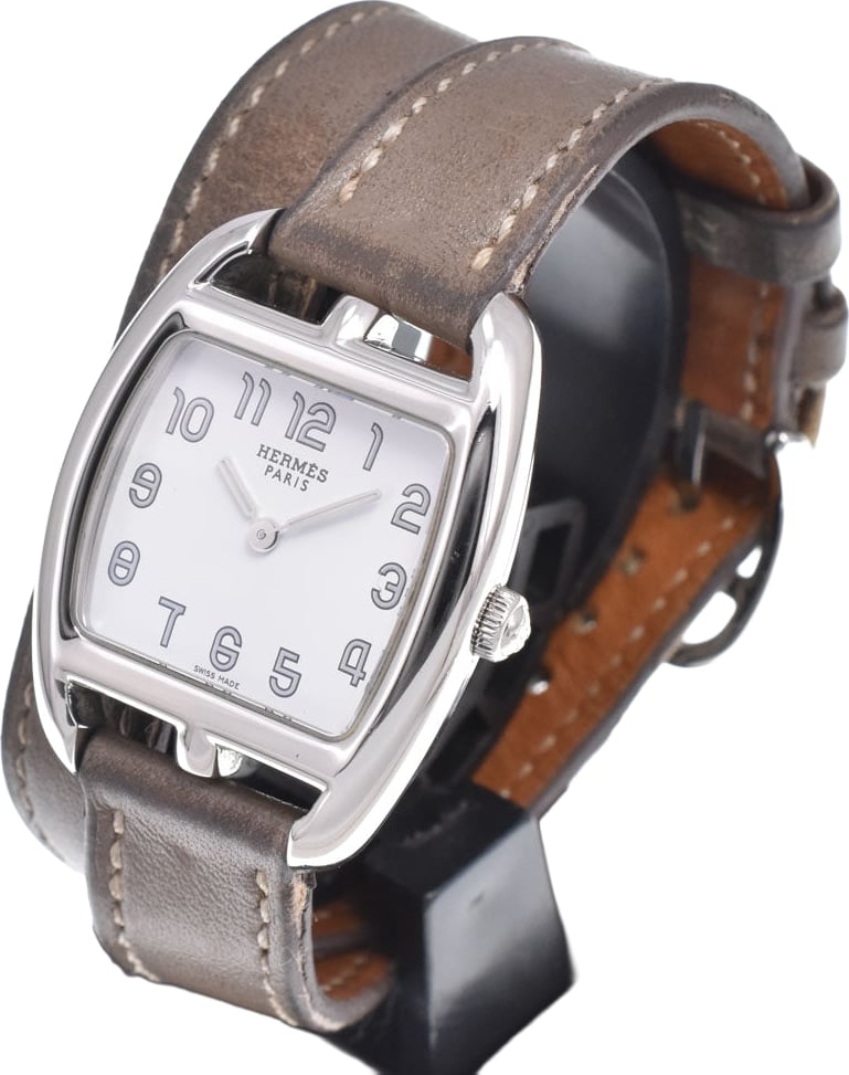 Hermes Cape Cod Double Tour Quartz Stainless Steel and Leather 27