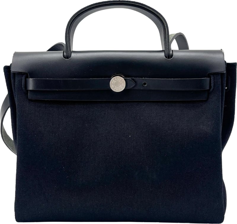 Hermes Herbag Zip Leather and Toile 31