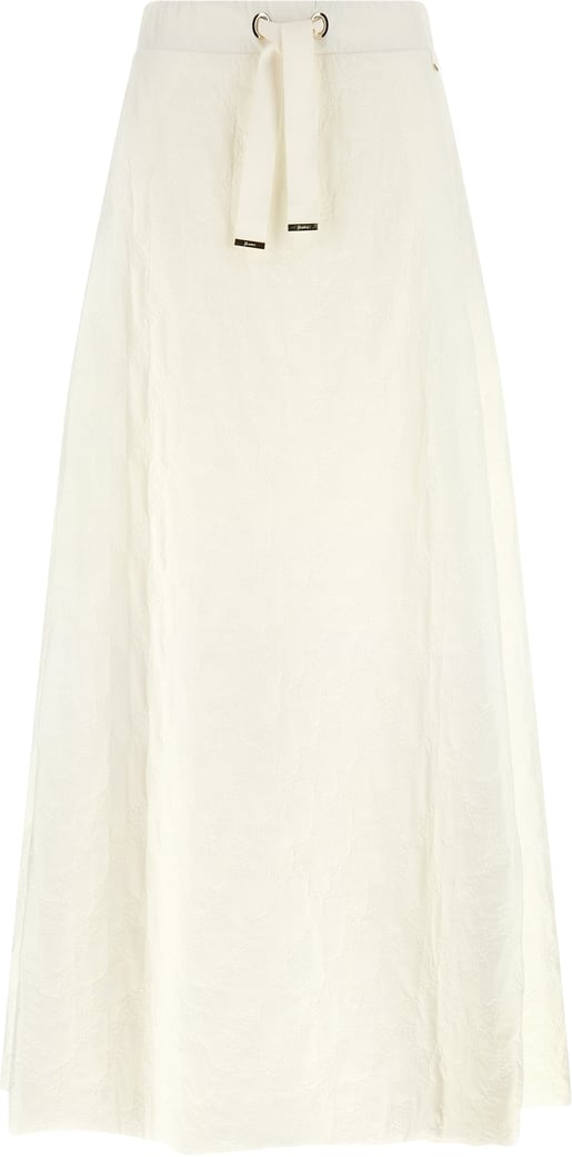 White Polyamide Midi Skirt