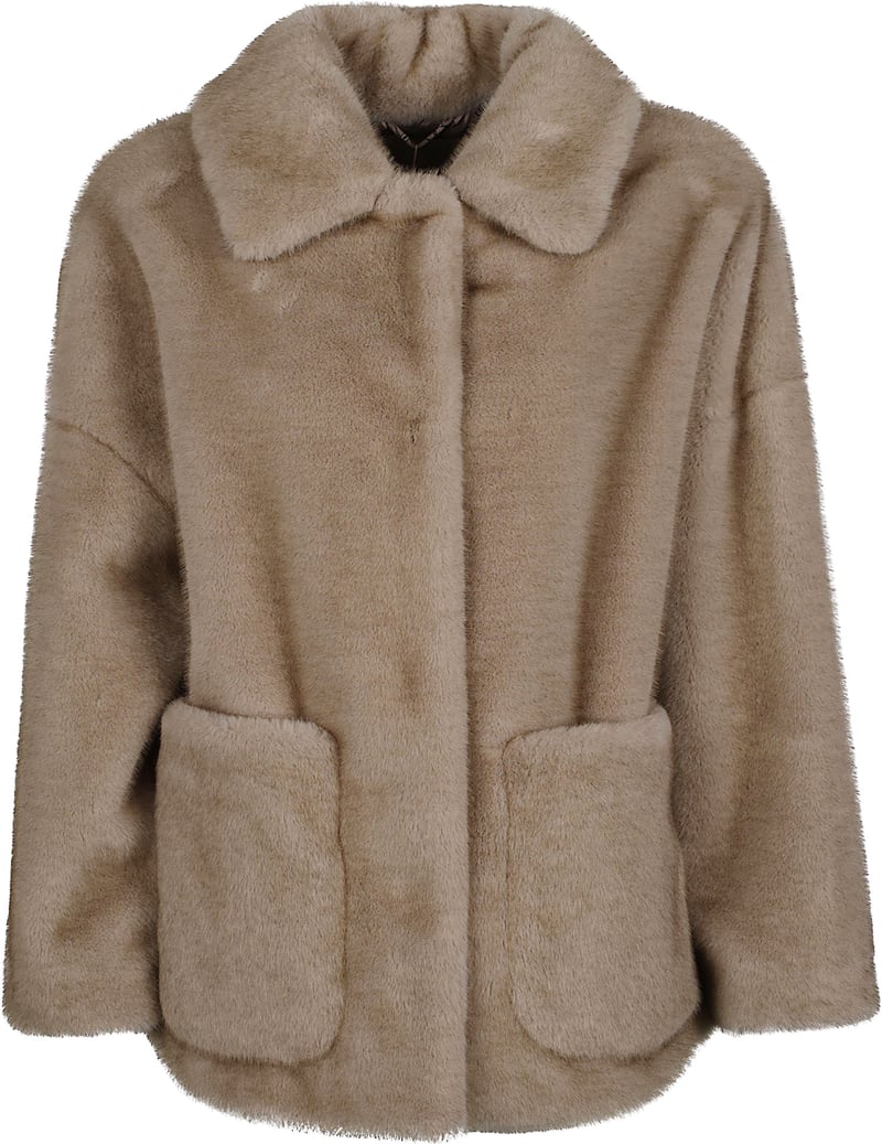 Soft Faux Fur Bomber Nude