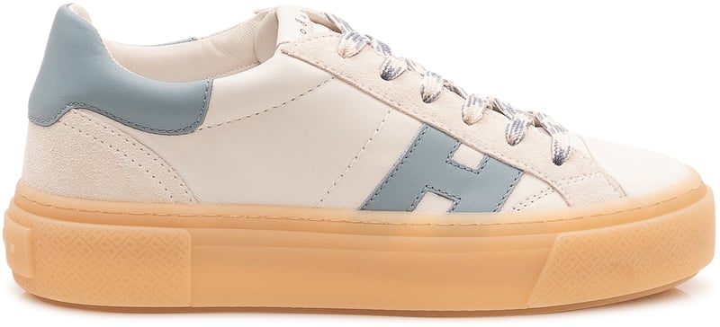 Sneaker H705 con Lacci e Inserto Laterale