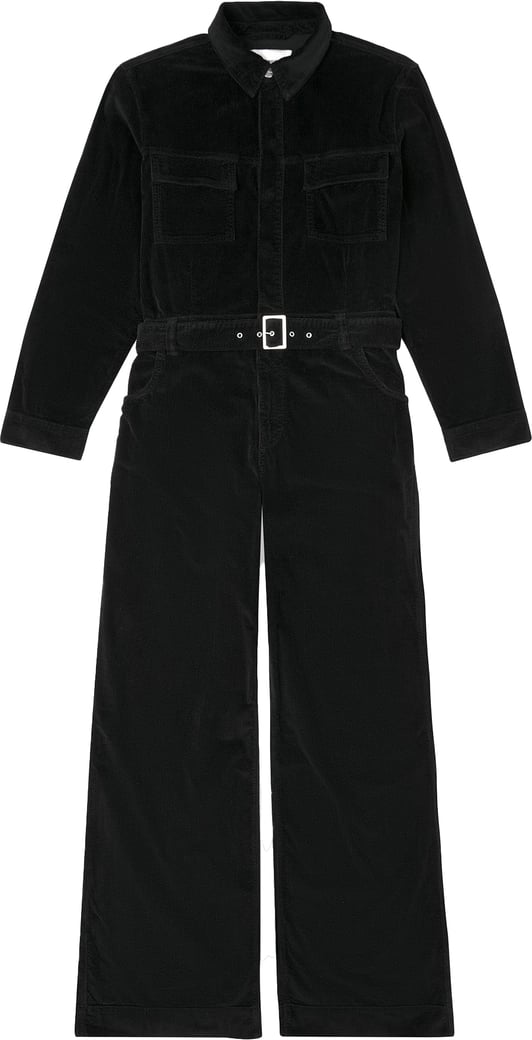 overall black velours