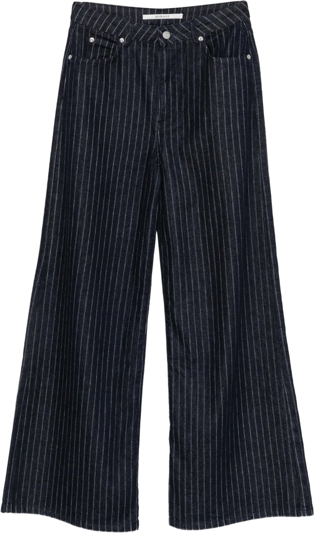 palazzo jeans with pinstripe