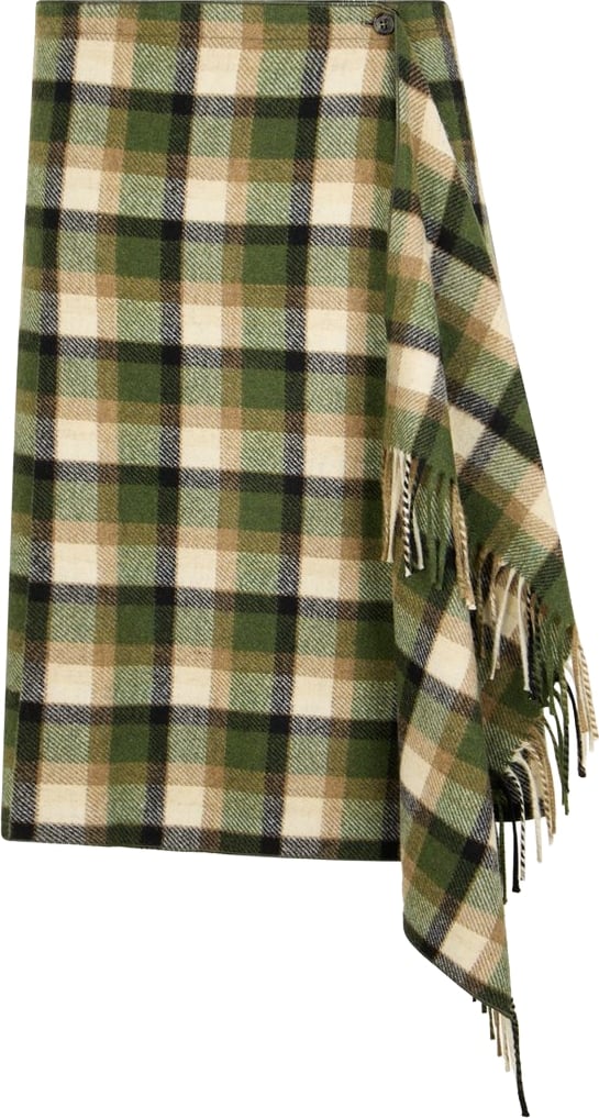 Skirt with check pattern Check f.do Green Brown