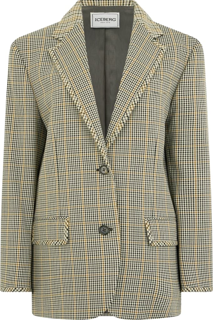 Jacket with check pattern Check Black arancio