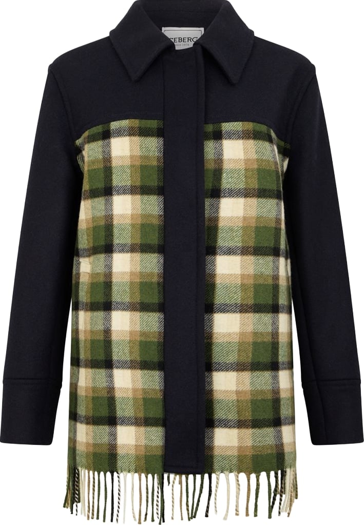 Jacket in interlock jacket confort fit with check pattern Check f.do Green Brown