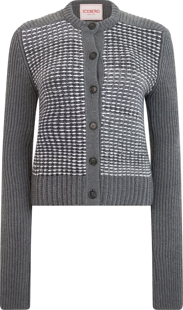 Sweater in extra-fine merino Anthracite Mélange