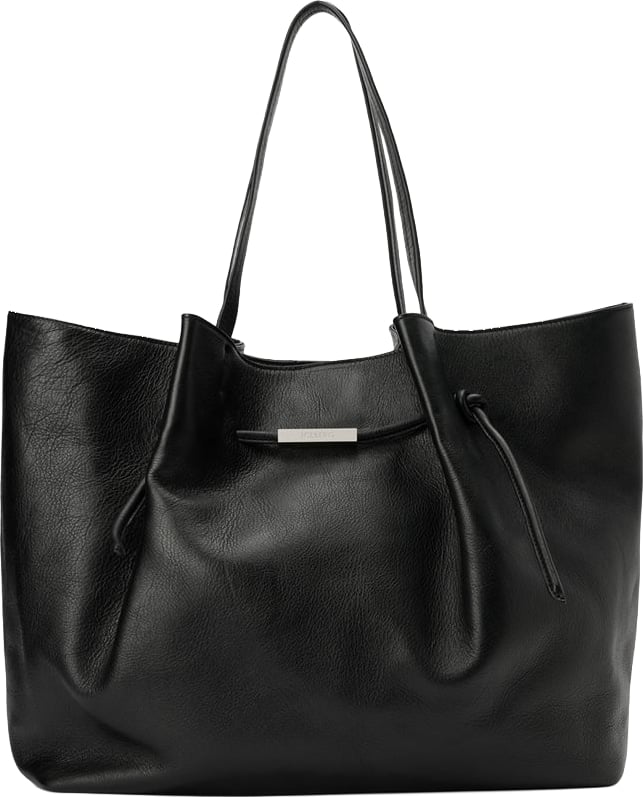 Bag in leather horus with passacorda logato Black