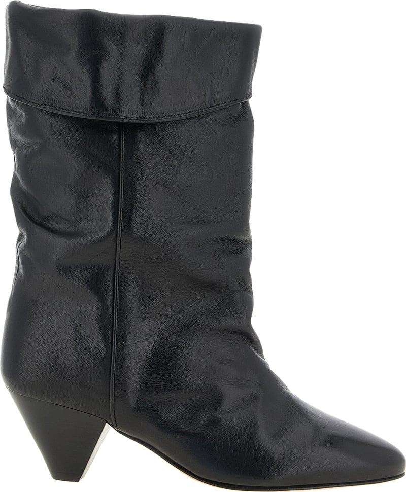 Isabel Marant Black Cowhide Ankle Boots