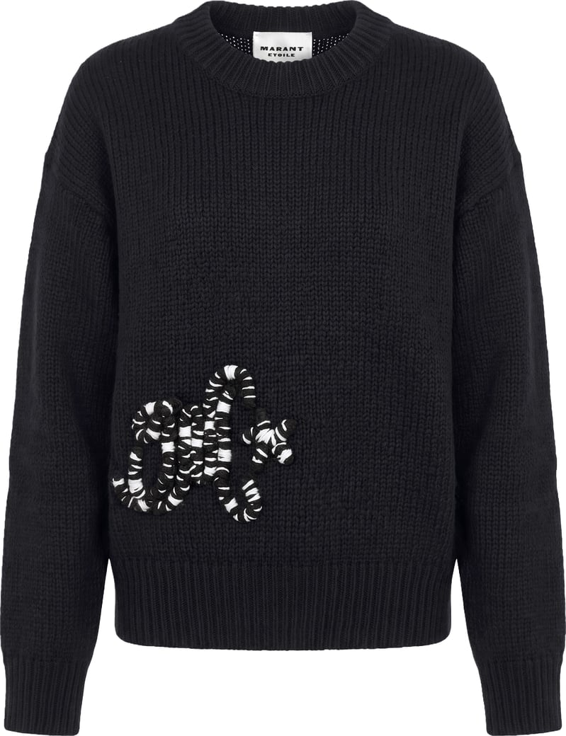 Wool blend sweater with contrasting detail