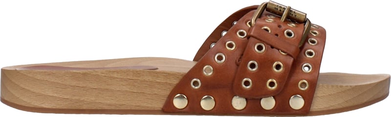 Isabel Marant Brown Leather Slippers